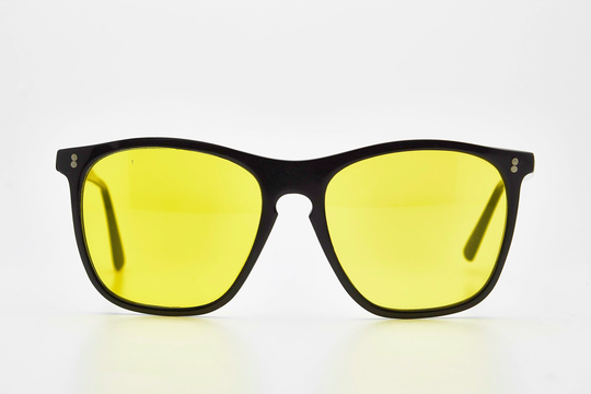 Vintage Man Sunglasses Mole Yellow Lenses Eyewear Glasses Occhial Metal Aviator Gold Frame Classis Plastic