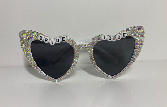 Sparkly Bride To Be Heart Sunglasses