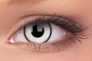 ColourVue Prescription Crazy Lenses - White Zombie 2 Pack Contact Lenses