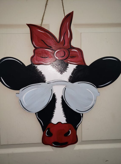 Cool, Cow, Head, Sunglasses, Door Hanger