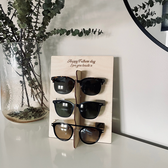 Personalised Engraved Glasses Stand, Custom Message Sunglasses Display, Home Decor, Father's Day, Mother's Day Present, Birthdays Gift