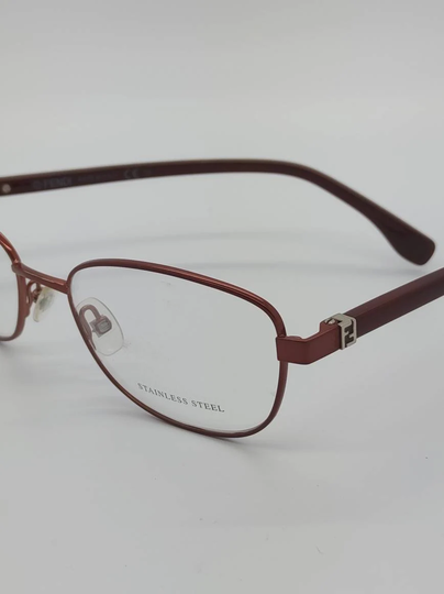Vintage New Old Stock Fendi Burgundy Eyeglass Frames Mod Ff0012 Demo Lenses