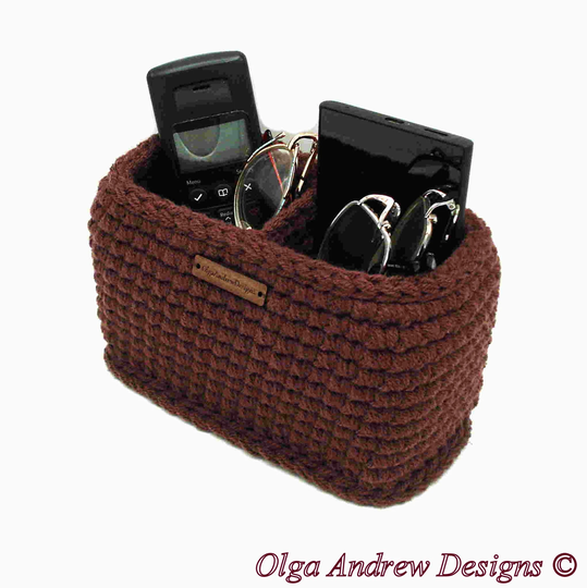 Large Rectangular Divided Remote Phone Glasses Holder Stand, Stand, Remote Holder, Nightstand Organizer, Bedside Holder, Olgaandrewdesigns