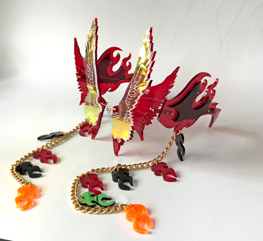 Red Phoenix Glasses