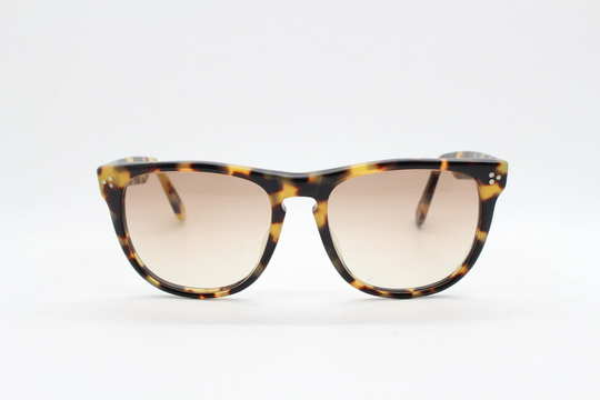 80S Vintage Wayfarer Style Sunglasses By Conti Made in England. Dark Brown & Honey Tortoise Acetate Frame With Light Lens Tone