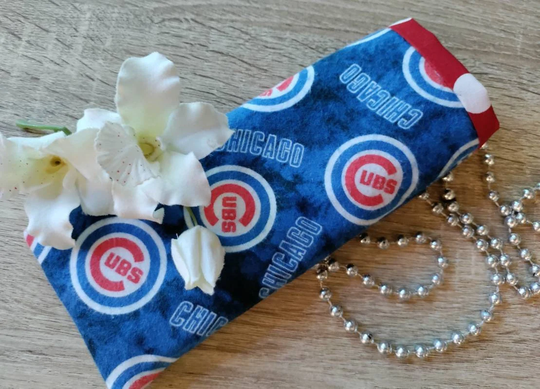 Chicago Cubs Eyeglasses Case, Fabric Sunglass Cover, Grab Bag Gift, Teacher Various Patterns