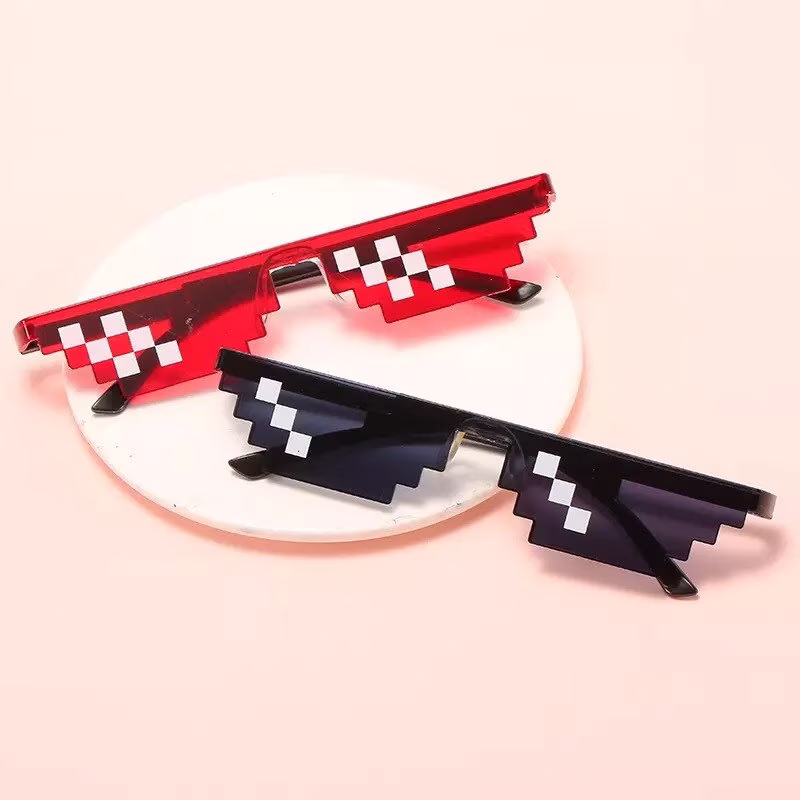 Unisex Mosaic Sunglasses Trick Toy Thug Life Glasses