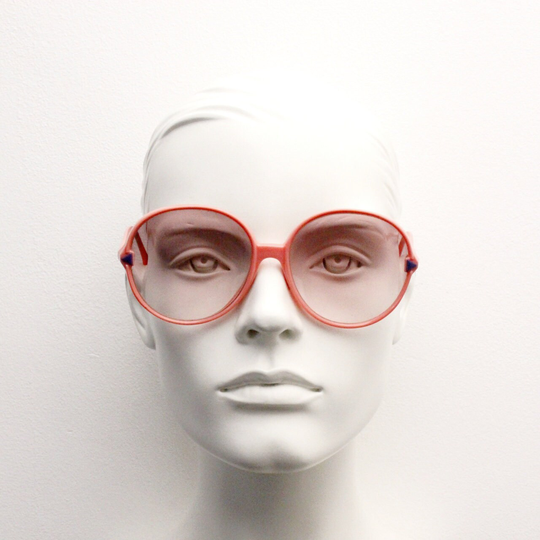 Menrad 70S Vintage Oversized Sunglasses Model 752. Baby Pink Slim Frame With Brown Lenses. Womens Psychedelic 60S Mod