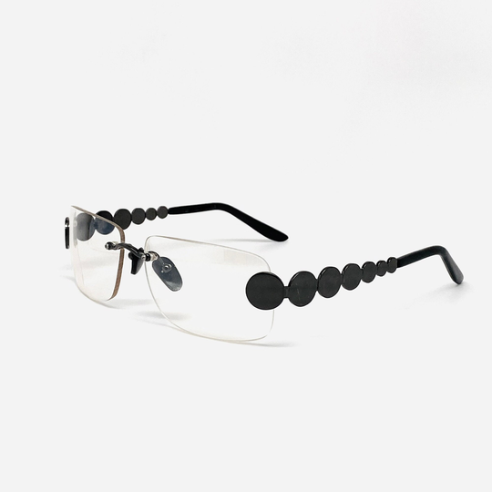 Authentic Vintage 90S Frameless White Deadstock Sunglasses