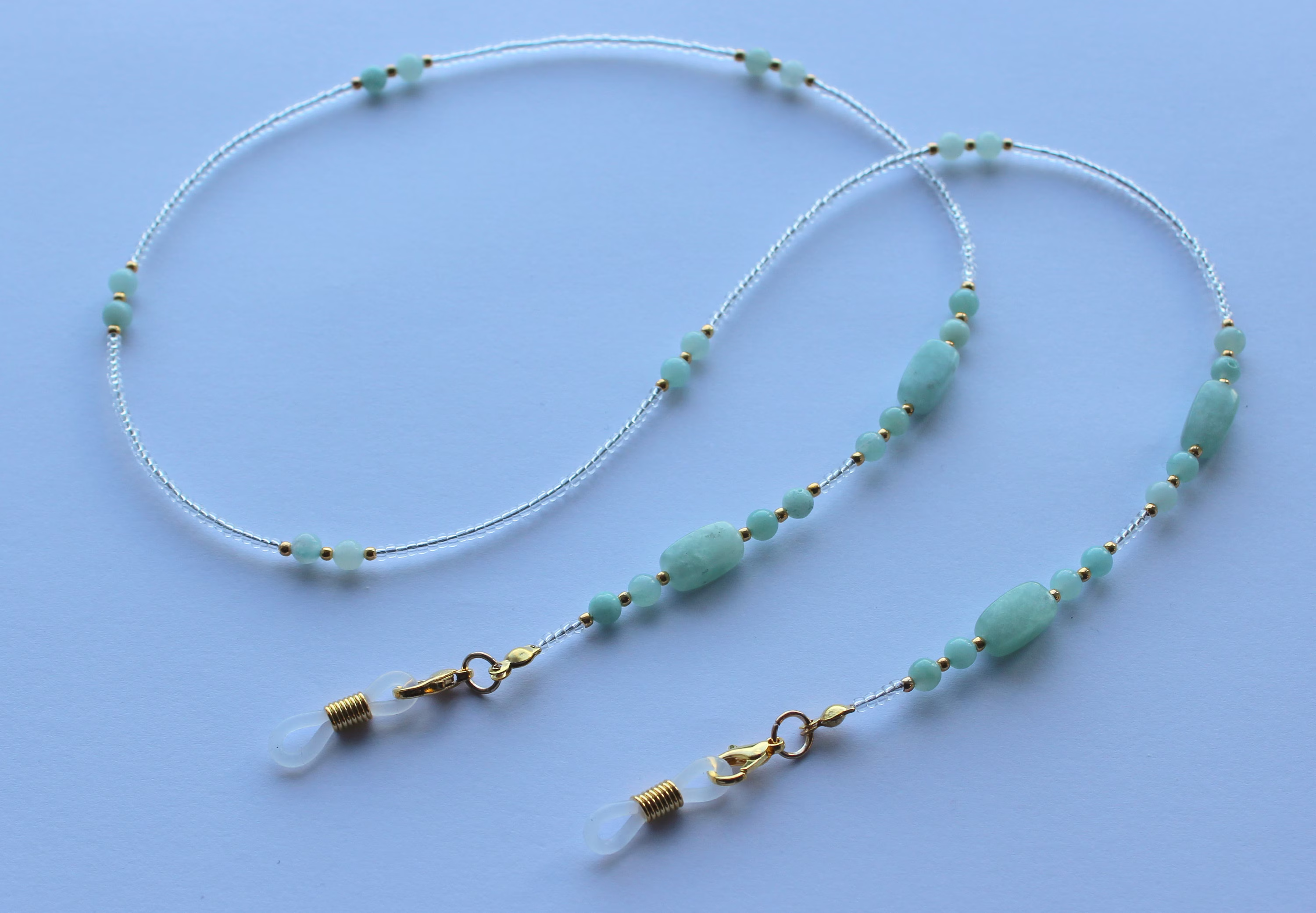 Amazonite Gemstone Glasses Chain, Nuggets Holder, Sunglasses Spectacles Chain