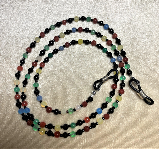 Multi Agate Eyeglass Chain #1527