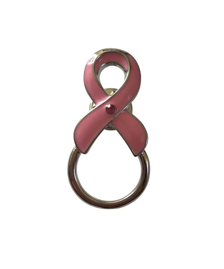 Pink Awareness Ribbon Glasses/Sunglasses Brooch Pin Holder Spectacle Hanger