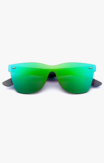 New Arrival Exclusive Design Rimless Square Mirror For Men Women Uv400 Protection Sunglasses