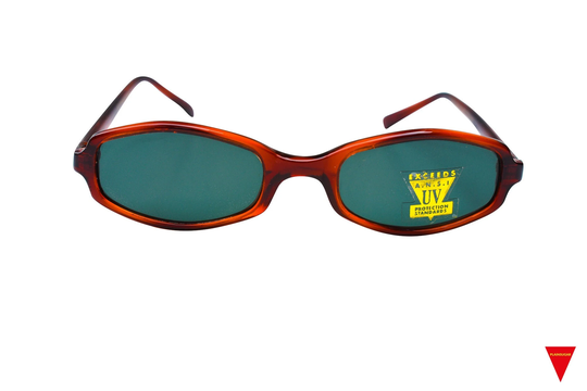 80's Vintage Hexagon Sunglasses Tortoise Plastic Frame With Uv Protective Lenses High Quality Optical Unworn Original