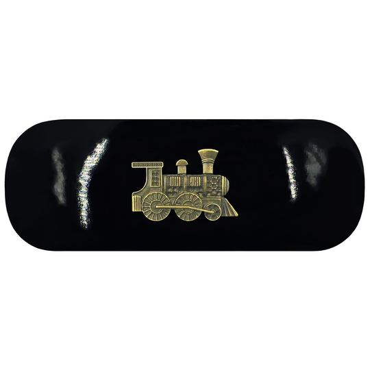 Bronze Train Hard Glasses Case. Locomotive Spectacle Steam Reading Eyeglasses Sunglasses Railway Birthday Gift