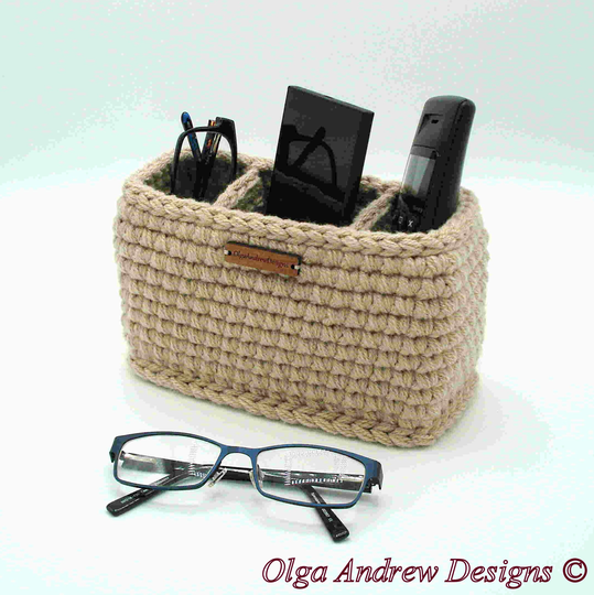 Large Rectangular Divided Glasses Phone Remote Stand Holder, Holder, Remote Holder, Nightstand Organizer, Phone Stand, Olgaandrewdesigns