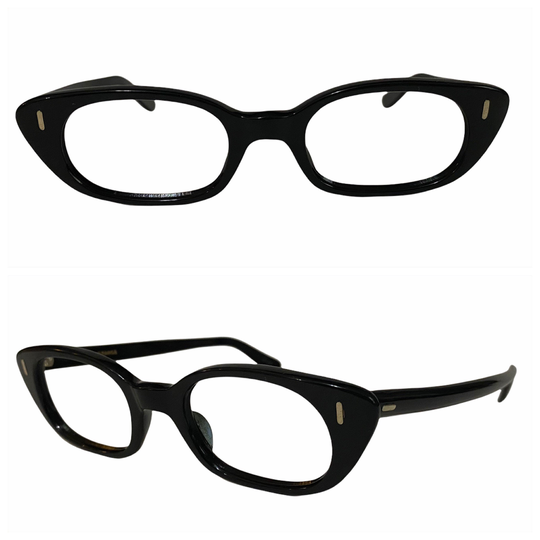 1950's/60's Slight Cateye Eyeglass Frames, Made in France, Deadstock/Unworn