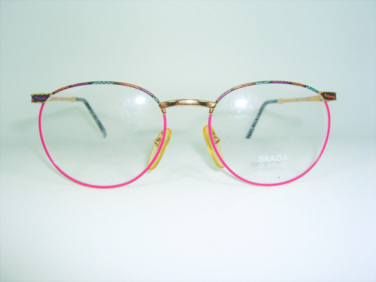 Skaga, Eyeglasses, Round, Panto, Oval, Gold Plated, Frames, Nos, Hyper Vintage, Very Rare