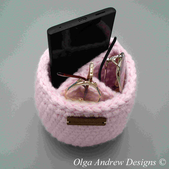 Medium Round Half-Cross Divided Glasses/Phone Holder Stand, Multiple Glasses Cell Phone Holder, Olgaandrewdesigns