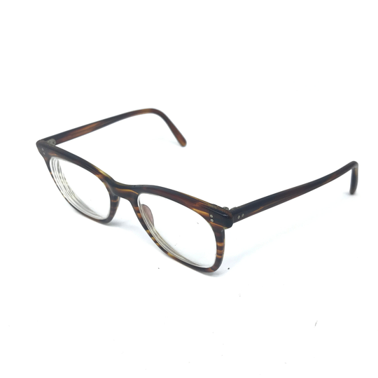 Vintage Eyeglasses Glasses Frame Brown Tortoise Square Used Eyeglass Frames Ladies Mens Unisex Retro