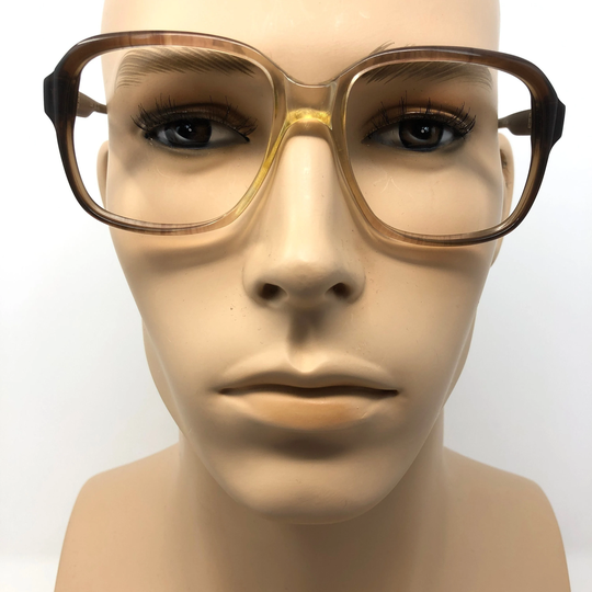 Vintage Clas 007 Eyeglasses Glasses Frame Brown Square Geek Used Eyeglass Frames Retro
