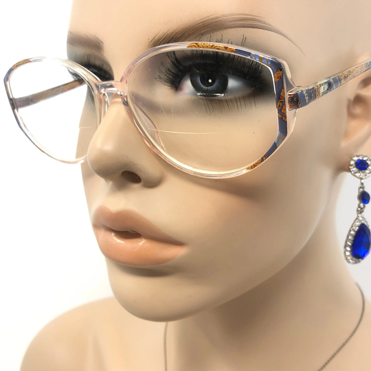 Vintage Oval Eyeglasses Silhouette M1803 Glasses Frame Blue Clear Used Eyeglass Frames Retro