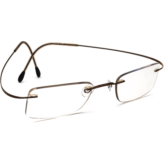 Silhouette Eyeglasses Brown Rimless Metal Frame Austria 47[]21 130