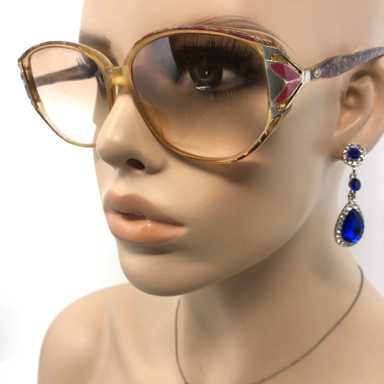 Vintage Oval Eyeglasses Royale By Sovereign Tresilla Glasses Frame Red Clear Used Eyeglass Frames Retro