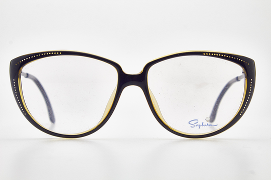Vintage Woman Eyewear Saphira 4170 50 Black Plastic Frame Glasses Historic Collection Italian Sunglasses Accessories