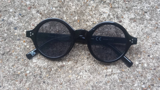Sunglasses Black 1920S 1930S 1940S Round Style