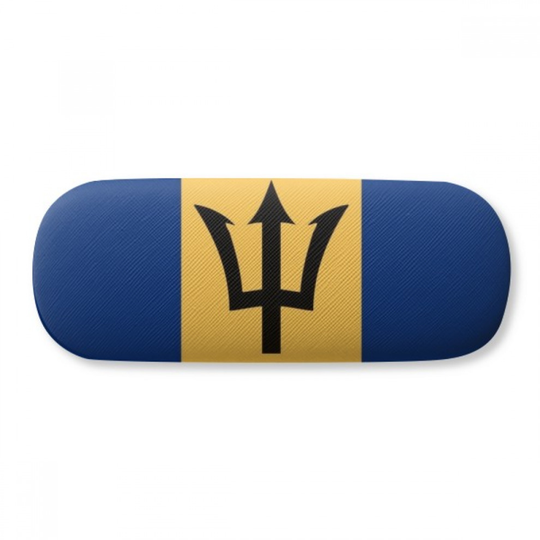 Barbados National Flag North America Country Glasses Case Eyeglasses Hard Shell Storage Spectacle Box