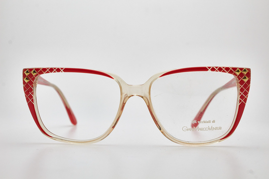 Vintage Woman Eyewear Gian Marco Venturi 003 Plastic Frame Glasses Historic Collection Italian Sunglasses Accessories