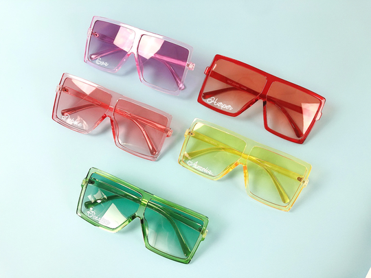 Bachelorette Party Mirror Sunglasses, Bride Retro Heart Babe Gifts, Favors, Bridesmaid Gift