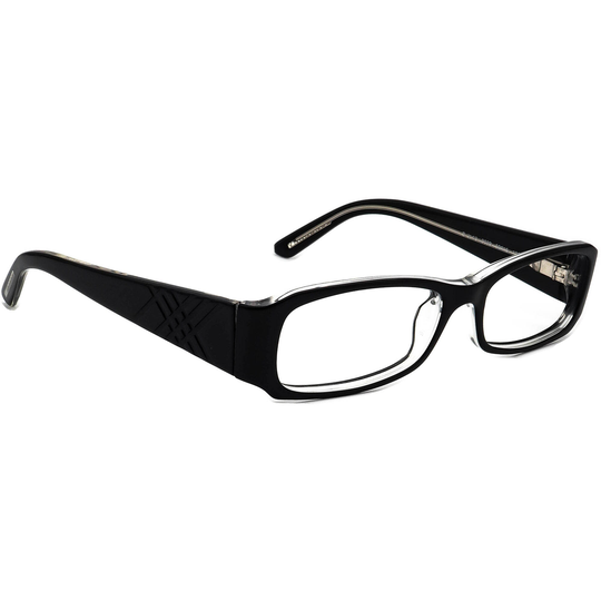 Burberry Eyeglasses B2043 3029 Black On Clear Rectangular Frame Italy 50[]15 130