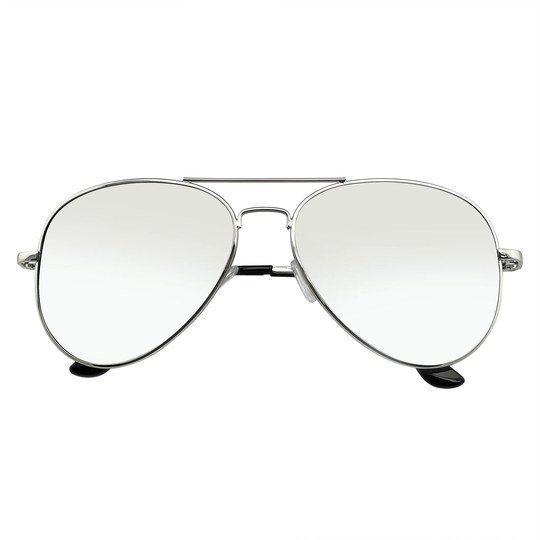 Emblem Eyewear - Polarized Full Mirror Silver Aviator Womens Mens Sunglasses