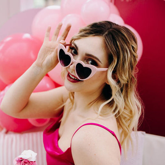Hen Party Sunglasses, Pink Heart Do Sunnies, Bridal Sunglasses