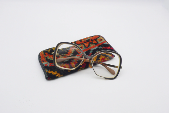1970S Women's Gold Plate Eyeglasses Frame & Case