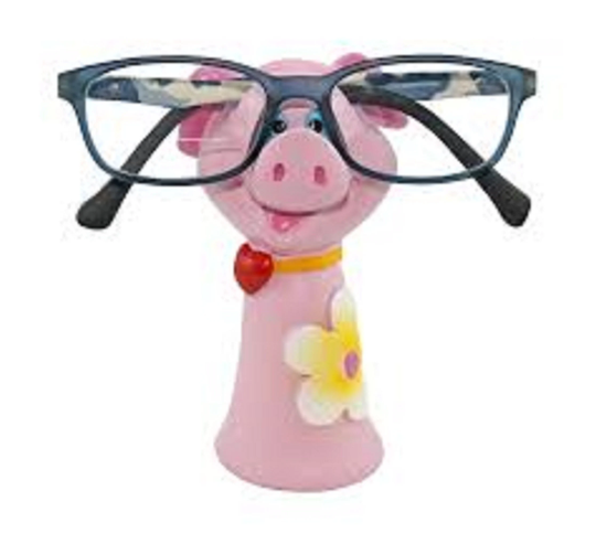 Pink Piggy Glasses Holder/stand For Adults Or Children
