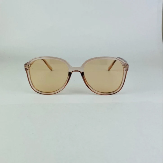 Translucent Tea Aviator Frame Sunglasses