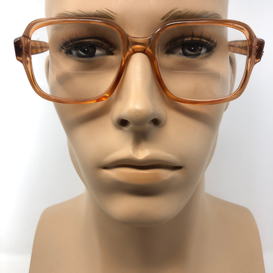 Vintage Majorbif Nvoc 62 Reading Glasses Frame +1.00 Orange Square Used Eyeglass Frames Retro