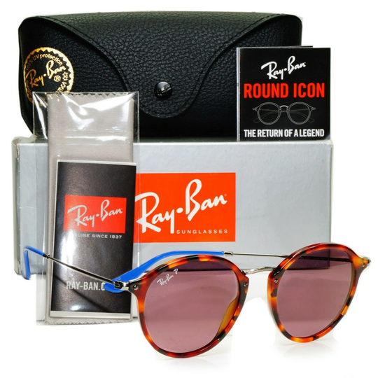 Authentic Ray-Ban Mens Womens Vintage Polarized Sunglasses Fleck Burgundy Rb 2447 1245/W0 27450