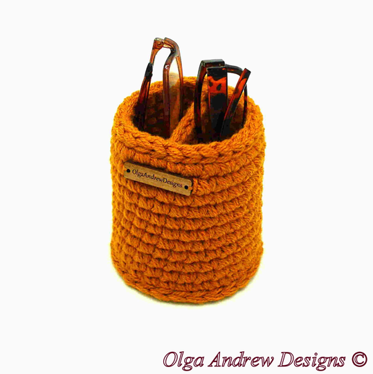 Extra Stable Small Round Divided Eyeglass Stand, Double Glasses Holder, 2 Pairs Stand Organizer, Olgaandrewdesigns