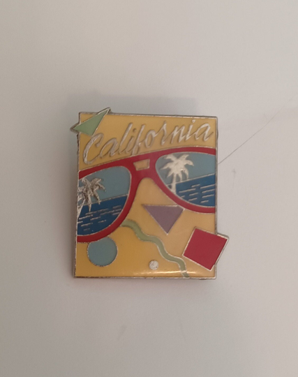 California Lapel/Pin, Souvenir, Sunglasses, Palm Trees 0042