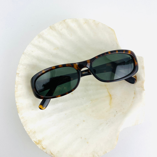 Authentic Vintage 90S Brown Tortoise Rectangle Sunglasses