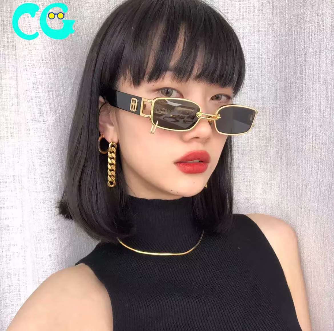 2021 Retro Vintage Rectangle Sunglasses UK