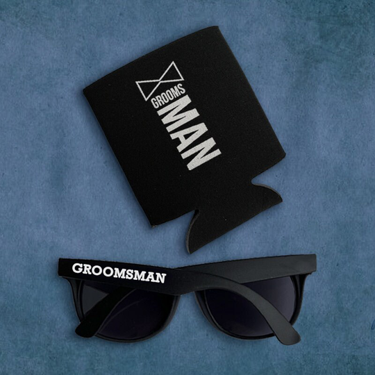 Groomsmen Sunglasses & Cozy Set, Gift Can Holder Sets For Groom, Wedding Favor, Party Coolers