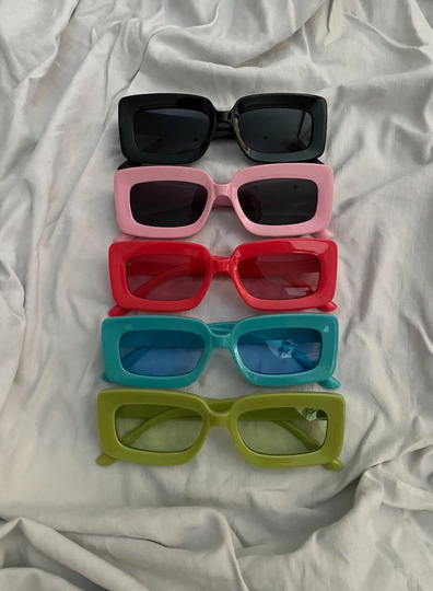 Vintage Sunken Rectangular Y2K Clout Sunglasses - Retro Party Vibes Perfect For Raves, Halloween, Festivals, Cosplay