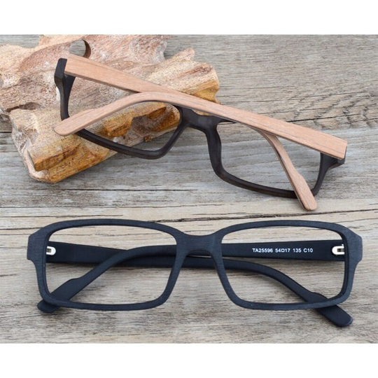Handmade Wooden Glasses Frame For Men & Women, With Clear Lens, Classic Vintage Style