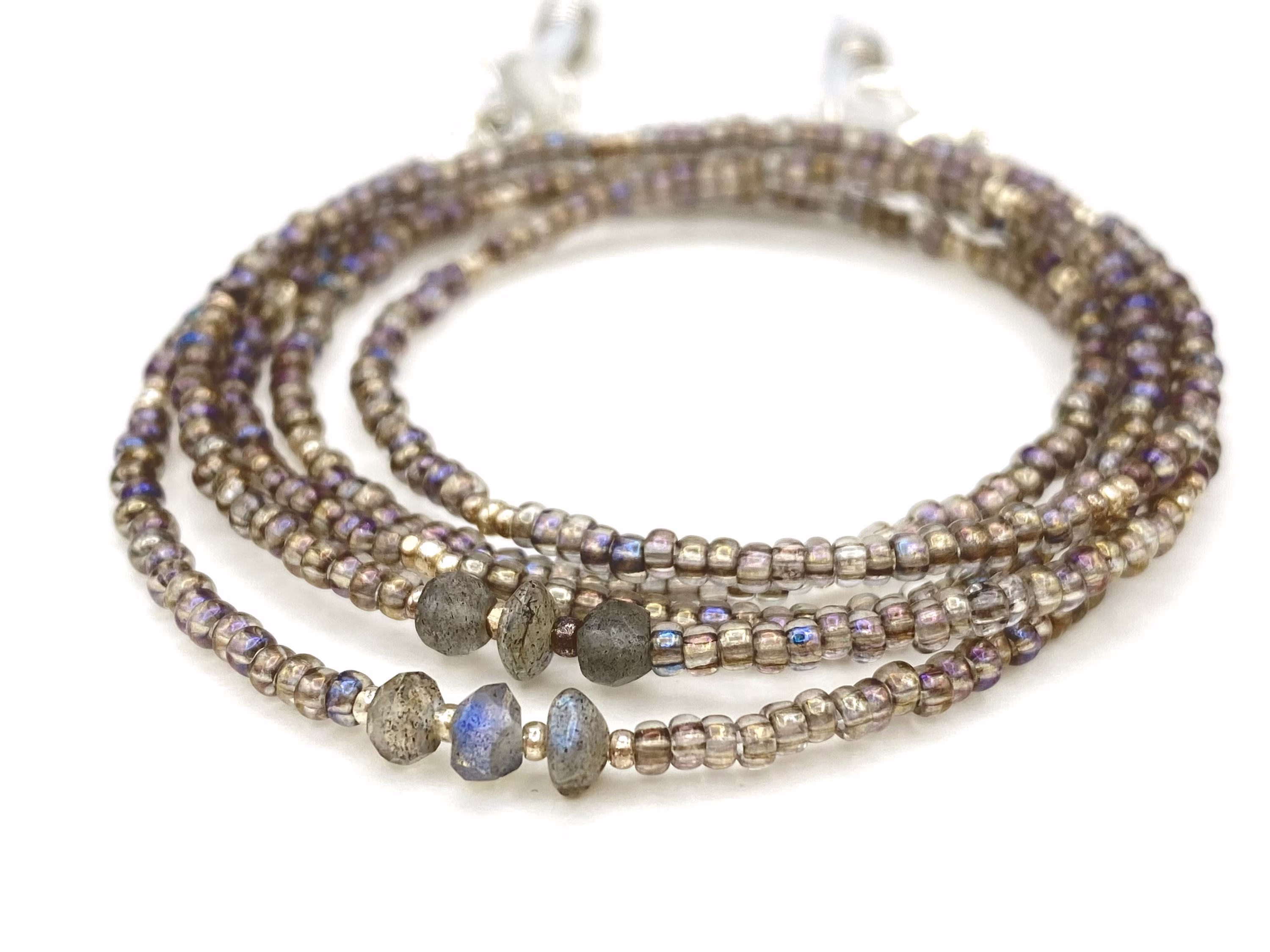 Eyeglass Necklace - Labradorite Delicate Beaded Eyeglasses Grandma Gift Glasses Sunglass Chain