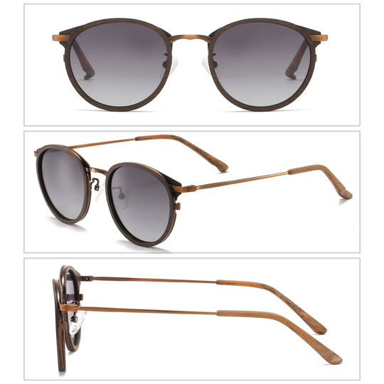 Round Wood Sunglasses Slim Style Prescription Glasses Groomsmen Proposal Eye Frames
